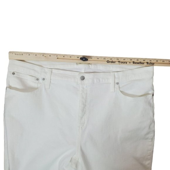 MADEWELL Cali Demi-Boot Raw Hem Jeans Womens Plus Size 36 White Stretch - Picture 9 of 11